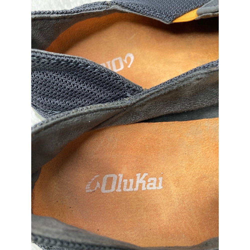 OluKai Shoes Mens 8.5 Nohea Mesh Slip On Grey Casual Loafer Beach Island Coastal - Picture 6 of 10